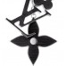 Louis Vuitton Black Fleur d'Epi Bag Charm M65084