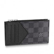 Louis Vuitton Coin Card Holder Damier Graphite N64038