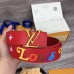 Louis Vuitton Red LV New Wave 35mm Belt M0096V