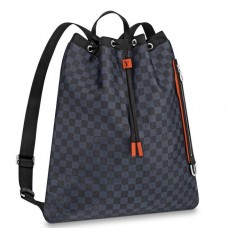 Louis Vuitton Drawstring Backpack Damier Cobalt Race N40170