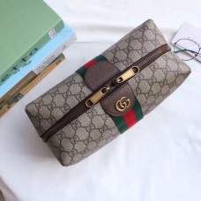 Gucci Beige Ophidia GG Supreme Toiletry Case