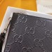 Gucci Portfolios Pouch In Black GG Embossed Leather