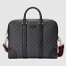 Gucci Men's Briefcase In Black GG Supreme Canvas