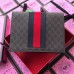 Gucci Black GG Supreme Web Portfolio Pouch