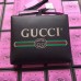 Gucci Black Print Leather Medium Portfolio