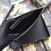 Gucci Black Leather Portfolio Pouch With Gucci Logo