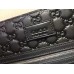 Gucci Black Signature Leather Messenger Bag