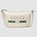 Gucci White Print Half-Moon Hobo Bag