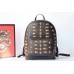 Gucci Black Animal Studs Leather Backpack