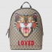 Gucci Angry Cat Print GG Supreme Backpack