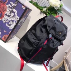 Gucci Black Techno Canvas Large Backpack