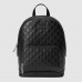 Gucci Black Signature Leather Small Backpack