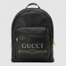 Gucci Black Print Leather Logo Backpack