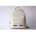 Gucci White Print Leather Logo Backpack