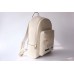 Gucci White Print Leather Logo Backpack