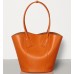 Bottega Veneta Medium Basket Tote In Orange Calfskin