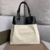 Bottega Veneta Quad Tote In Linen And Calfskin