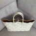 Bottega Veneta Medium Tote In White Maxi Intreccio