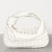 Bottega Veneta Mini BV Jodie Bag In White Woven Leather