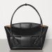 Bottega Veneta Medium Arco 48 Intrecciato Bag In Black Calfskin