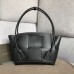 Bottega Veneta Medium Arco 48 Intrecciato Bag In Black Calfskin