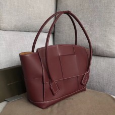 Bottega Veneta Arco 56 Bag In Bordeaux French Calfskin