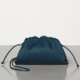 Bottega Veneta The Pouch 20 Clutch In Navy Blue Calfskin