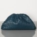 Bottega Veneta The Pouch Clutch In Dark Blue Intrecciato Leather