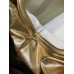 Bottega Veneta The Pouch Clutch In Gold Metallic Leather