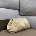 Bottega Veneta The Pouch Clutch In Beige Craquele Leather