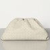 Bottega Veneta The Pouch Clutch In Plaster Intrecciato Leather