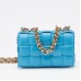 Bottega Veneta Chain Cassette Bag In Blue Calfskin