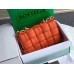 Bottega Veneta Chain Cassette Bag In Orange Calfskin
