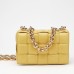 Bottega Veneta Chain Cassette Bag In Yellow Calfskin