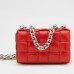 Bottega Veneta Chain Cassette Bag In Red Calfskin