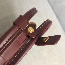 Bottega Veneta Arco 33 Intrecciato Bag In Bordeaux Calfskin