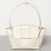 Bottega Veneta Arco 33 Intrecciato Bag In White Calfskin