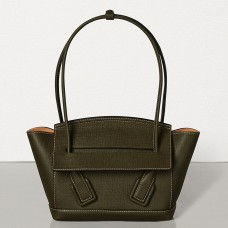 Bottega Veneta Arco 33 Bag In Khaki Grainy Calfskin