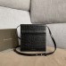 Bottega Veneta Daisey Bag In Black Crocodile Embossed Leather