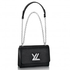 Louis Vuitton Twist MM Bag In Black Epi Leather M50282