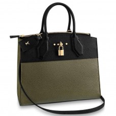 Louis Vuitton Khaki City Steamer MM Bi-color Bag M53755