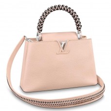 Louis Vuitton Pink Capucines PM Bag With Braided Handle M55084