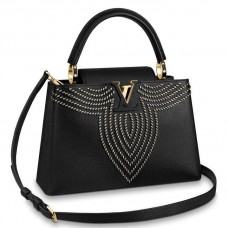Louis Vuitton Black Capucines PM Bag With Beads M52979