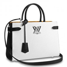 Louis Vuitton White Twist Tote Epi Leather M53396