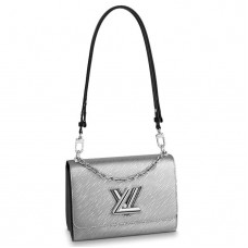 Louis Vuitton Twist MM Bag Silver Epi Leather M55404