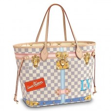 Louis Vuitton Neverfull MM Summer Trunk Damier Azur N41065