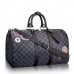 Louis Vuitton League KeepAll 45 Bandoulière Damier Graphite Stickers N41057