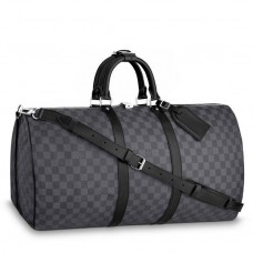 Louis Vuitton Keepall Bandoulière 55 Damier Graphite N41413