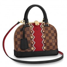 Louis Vuitton Alma BB Bag Damier Ebene Studs N40046