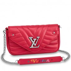 Louis Vuitton Red New Wave Chain Pochette M63956